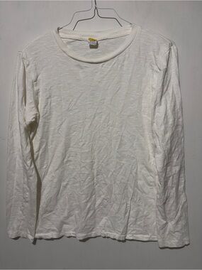 Velva Sheen White Long Sleeve T-Shirt - Unisex Size Small, Made in USA Heritage